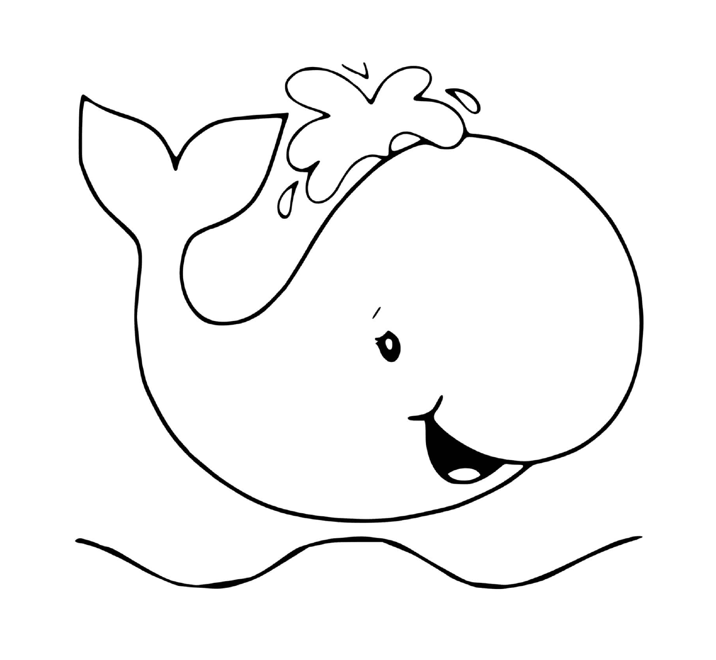  a whale blowing a cloud 