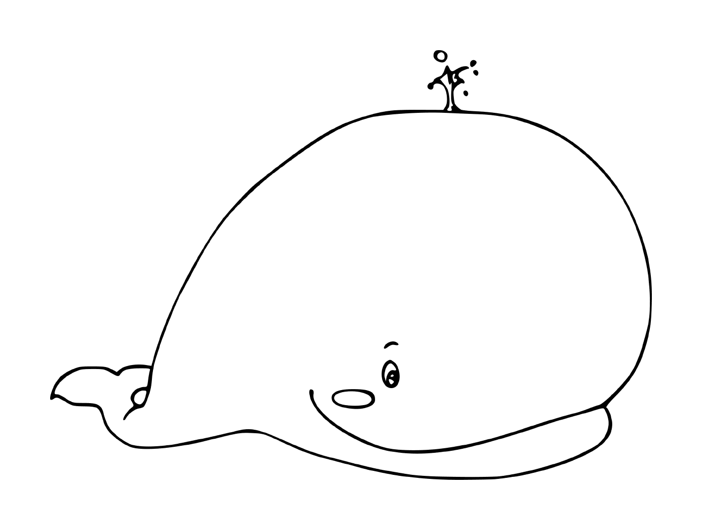  ein Wal mit einem Stock auf dem Kopf 