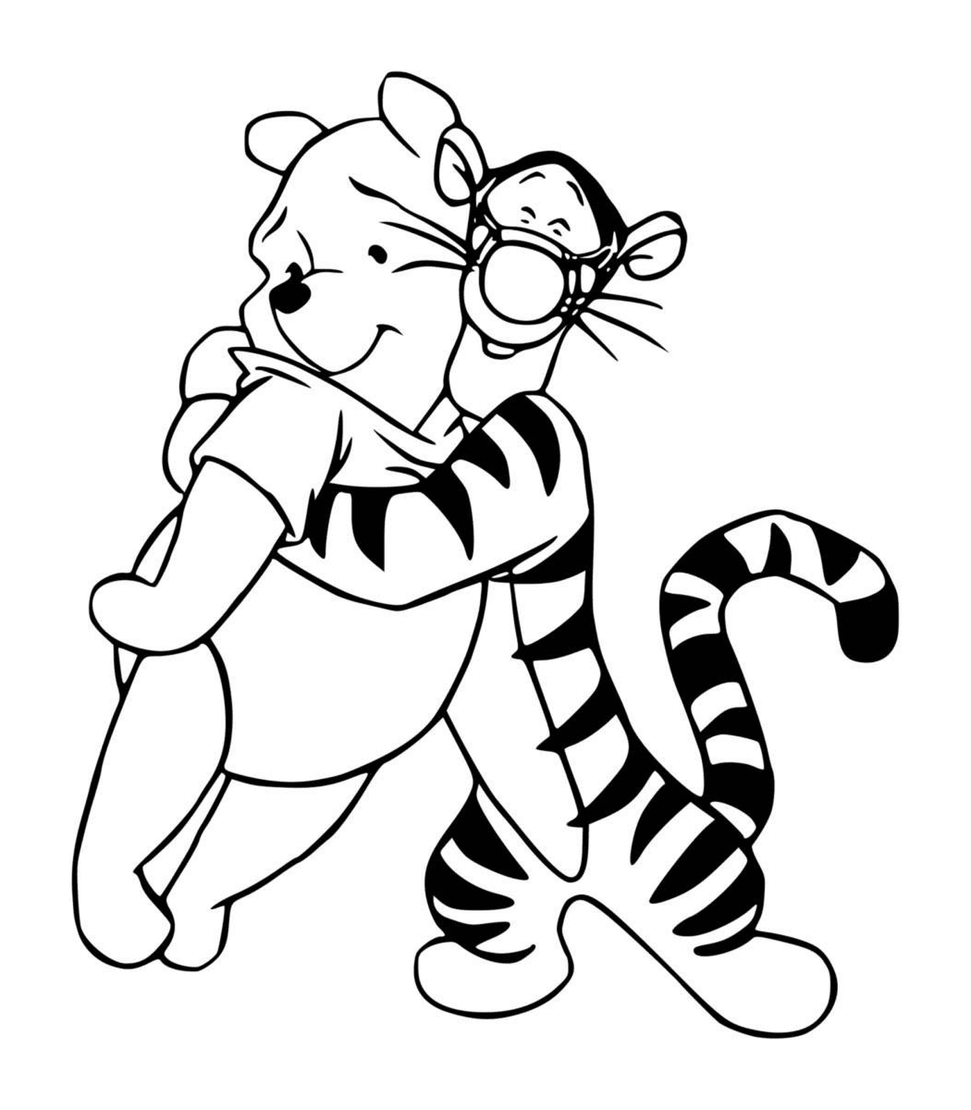  Тигру обнимает Винни 