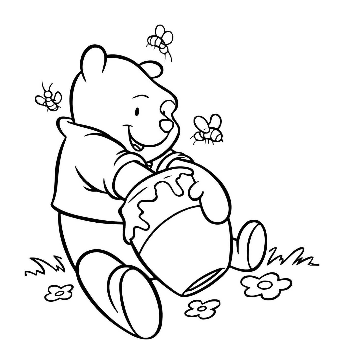  Winnie keeps eating honey 