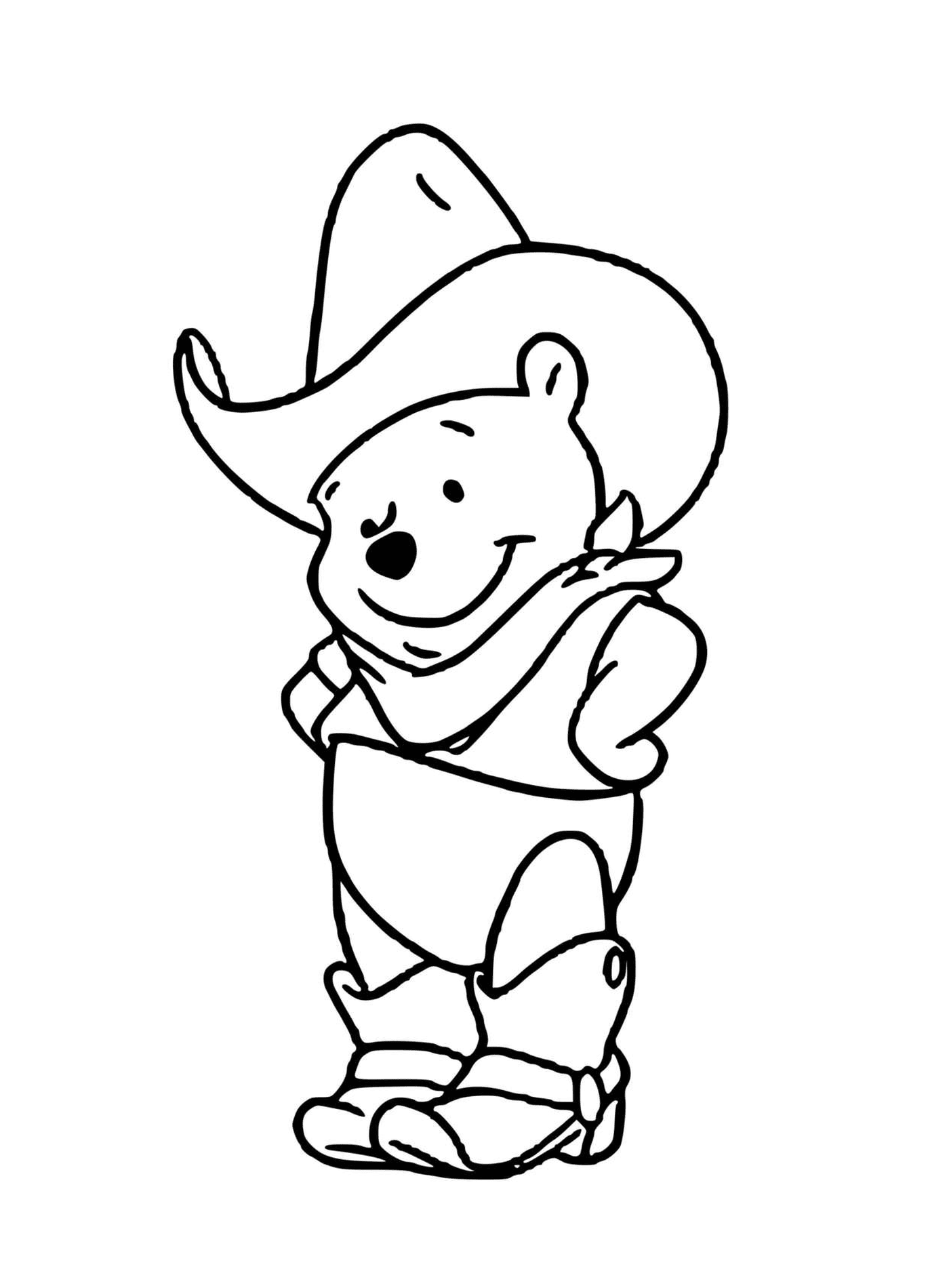 Winnie the bear in cowboy mode 