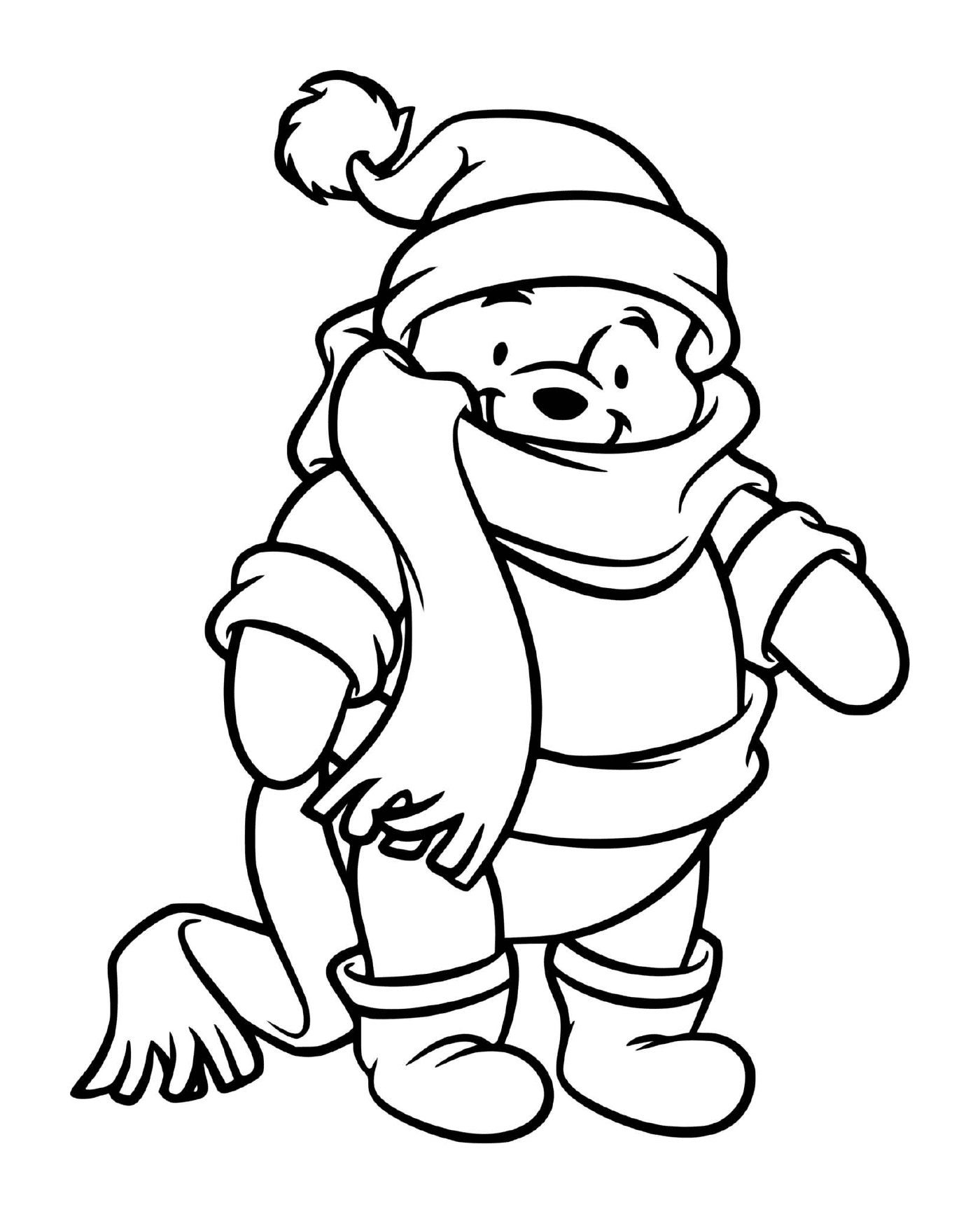  Orso Winnie ben vestito per l'inverno 