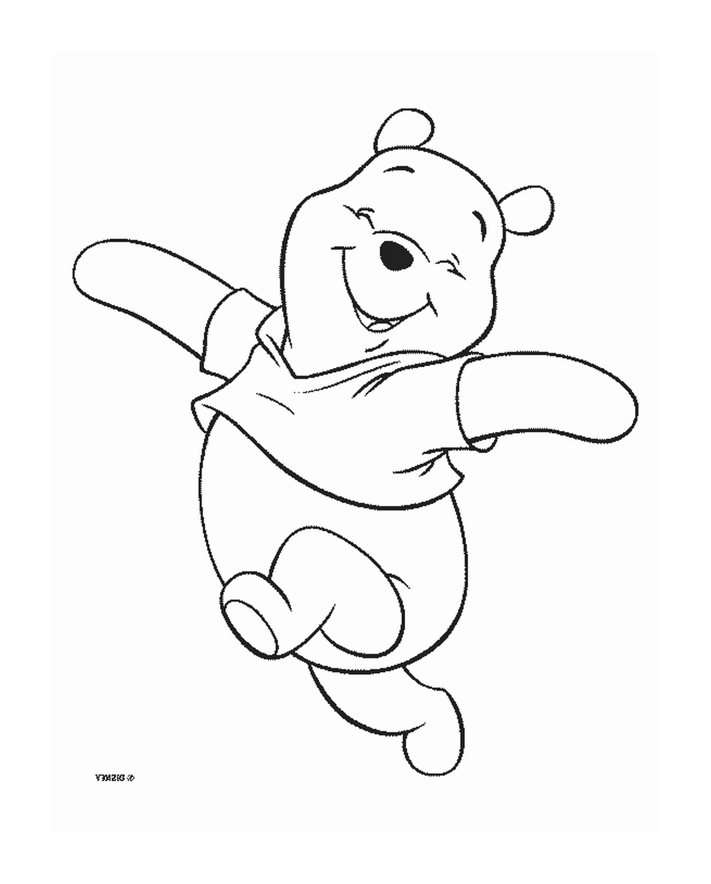  Winnie the bear walks with joy 