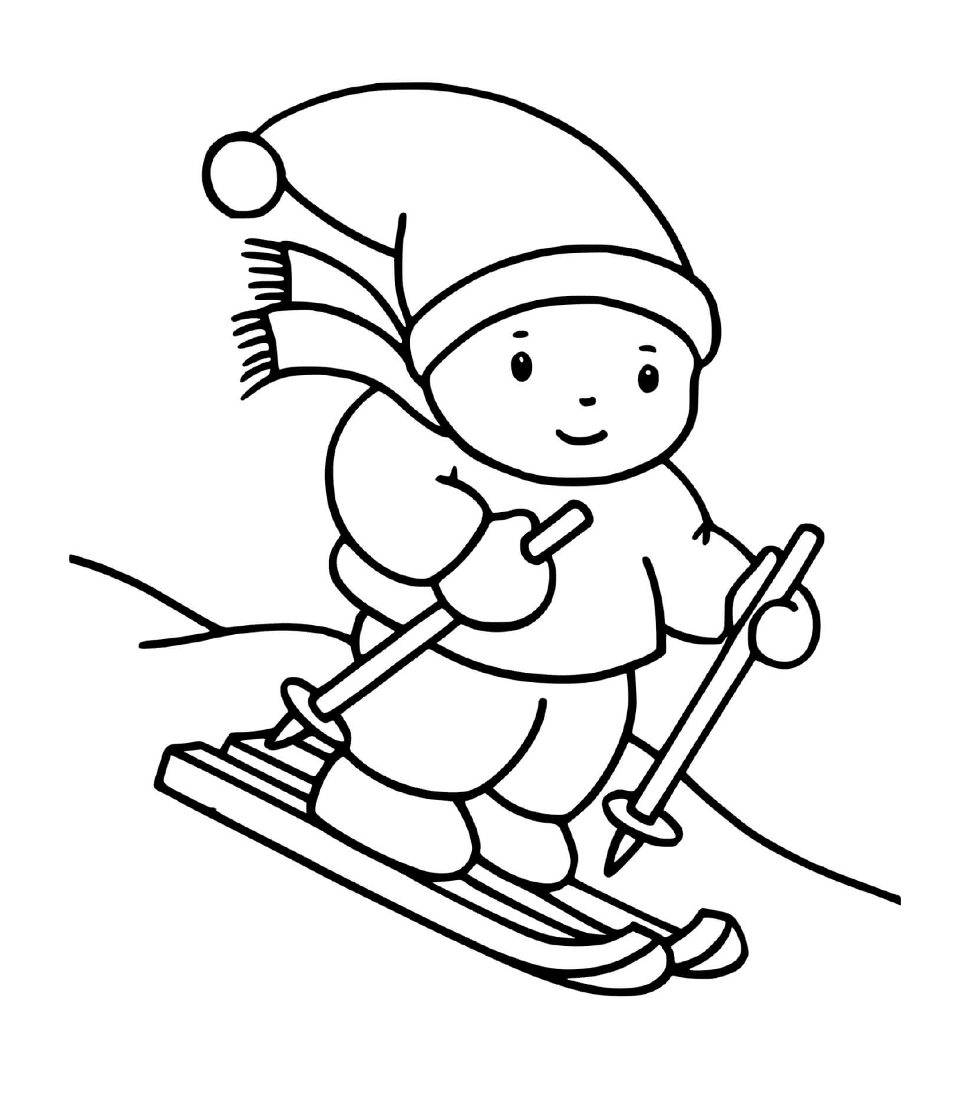  Детское катание на лыжах 