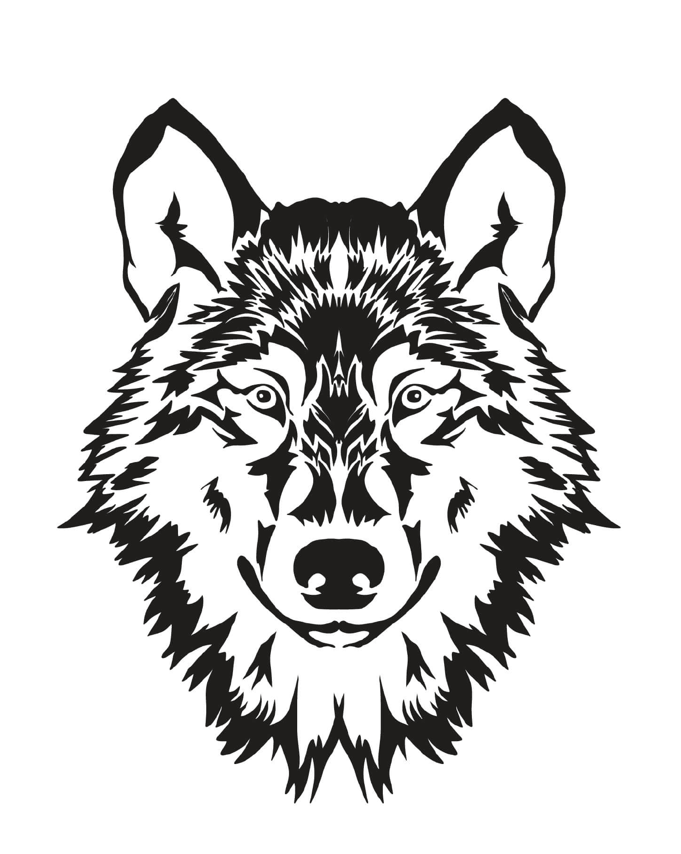  Grey wolfhead 