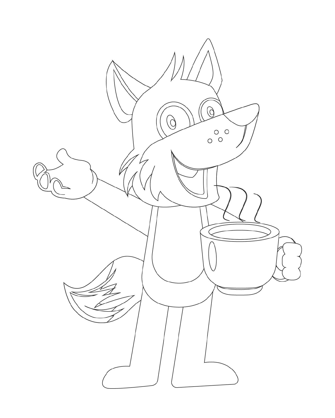  Wolf taking a coffee 