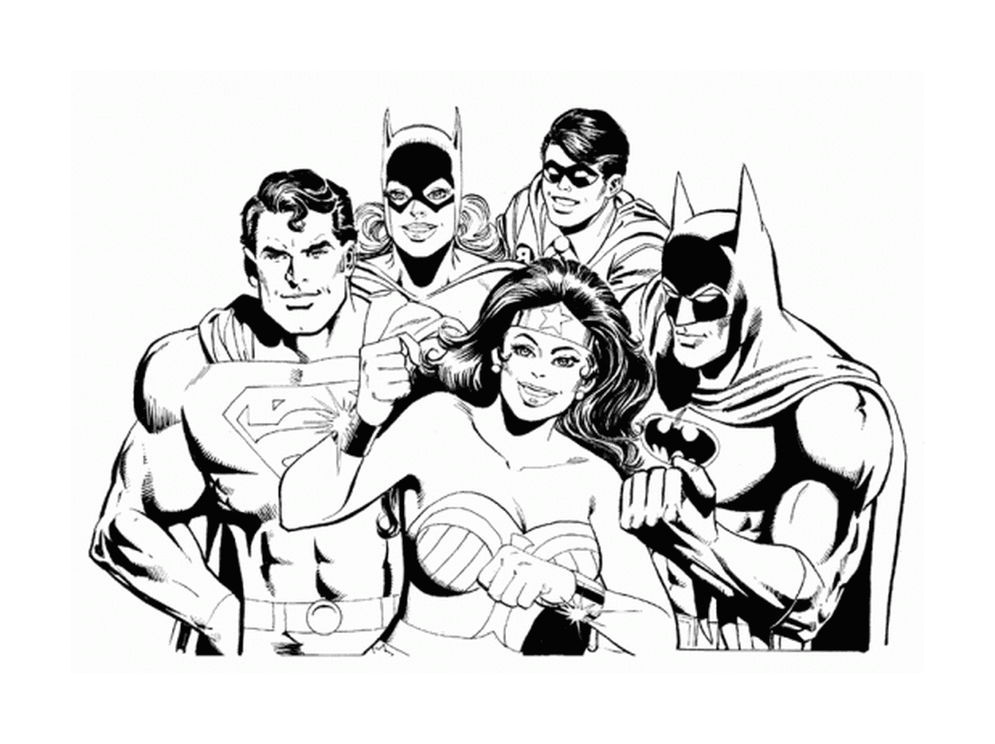  Batman, Superman, Robin und Catwoman 