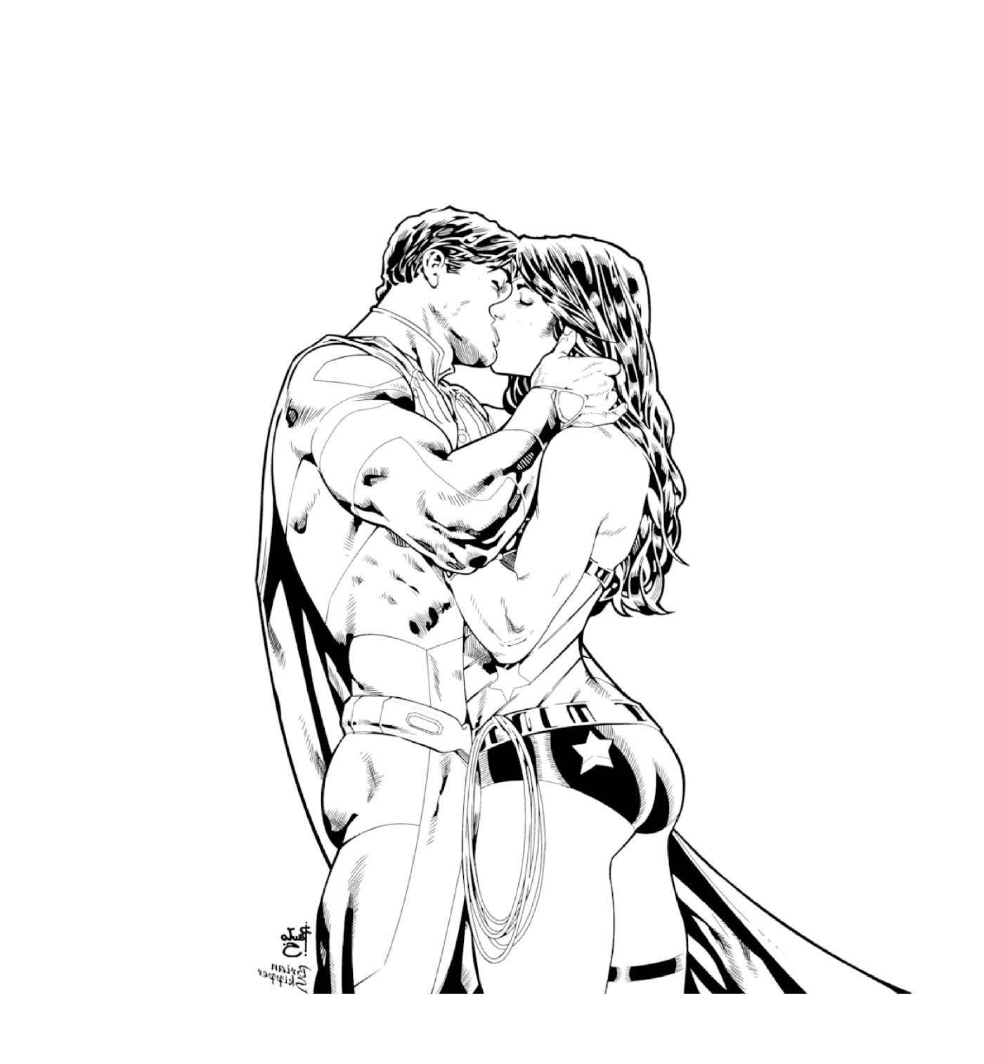  Superman and Wonder Woman in Love 