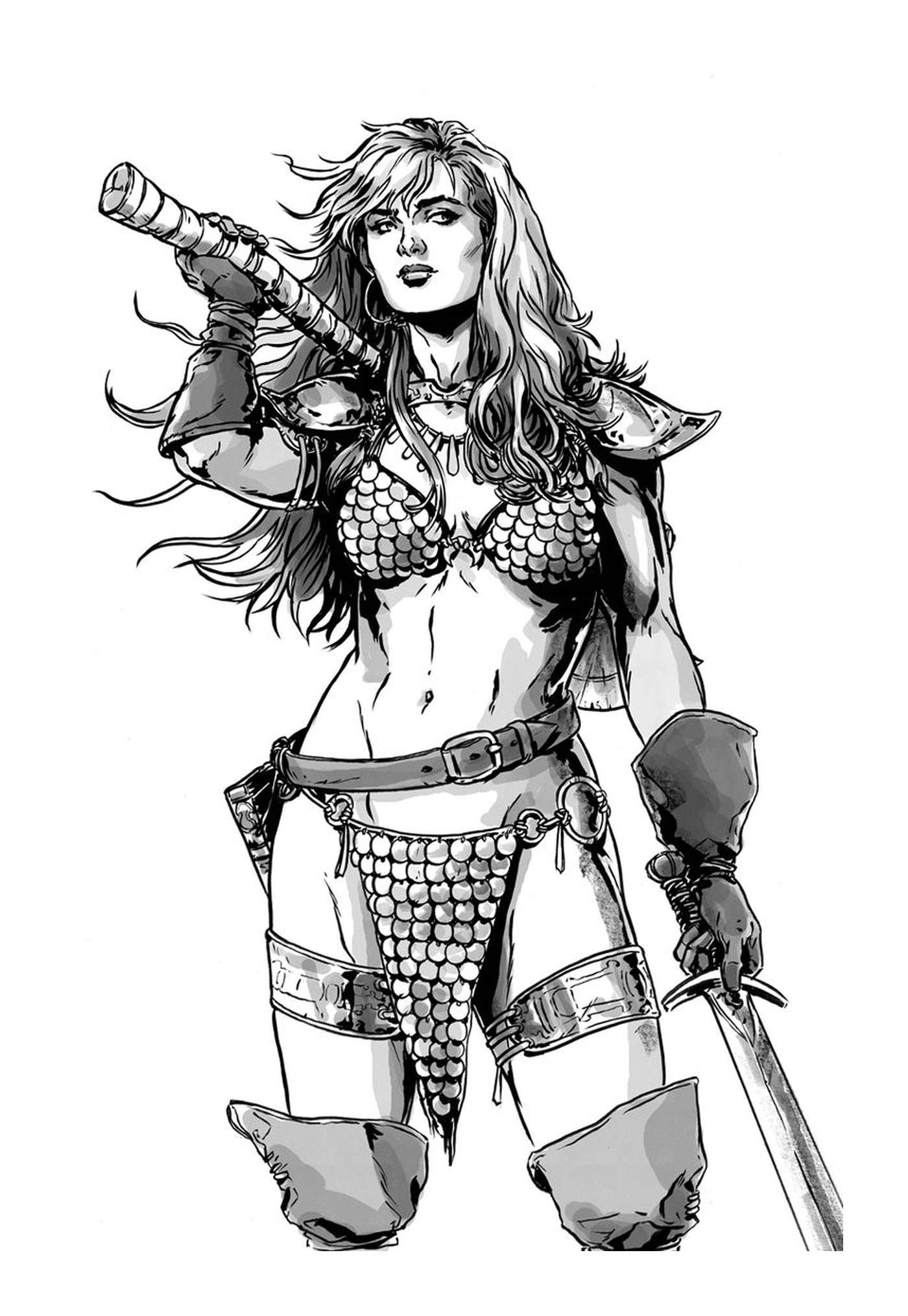  Red Sonja, friend of Xena by Mark Lambing 