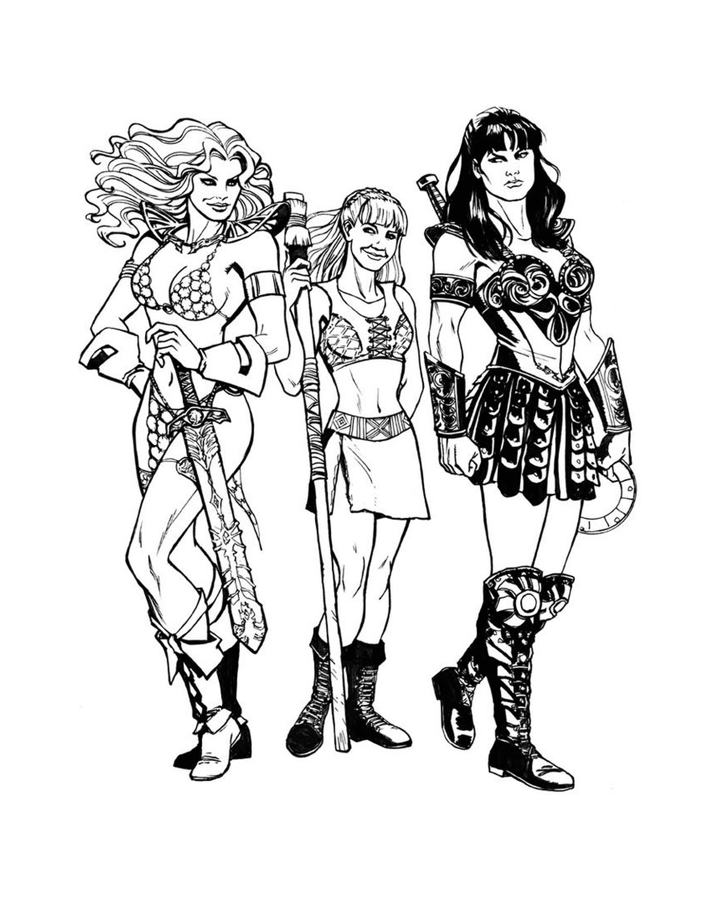  Xena, Gabrielle y Red Sonja 