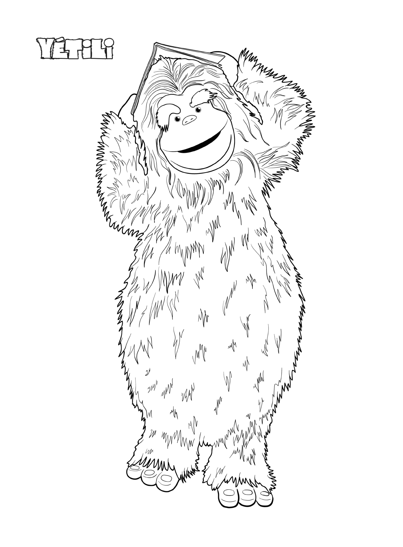  Gorilla raising her arms 