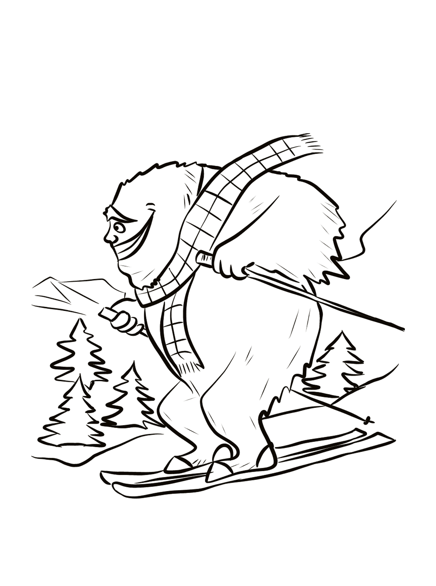  Polar bears skiing 