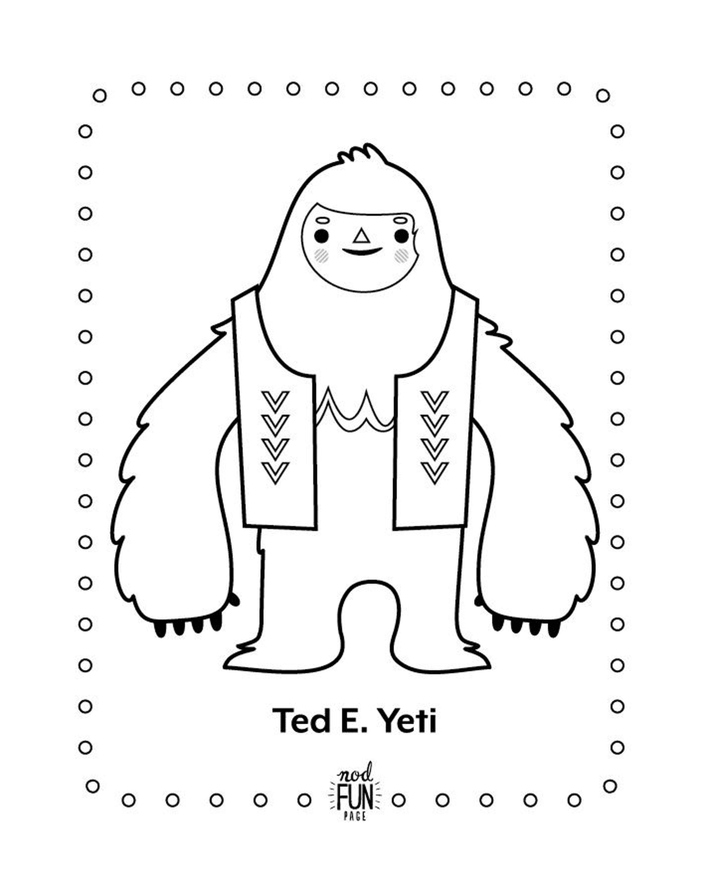  Yeti dressed in a vest 