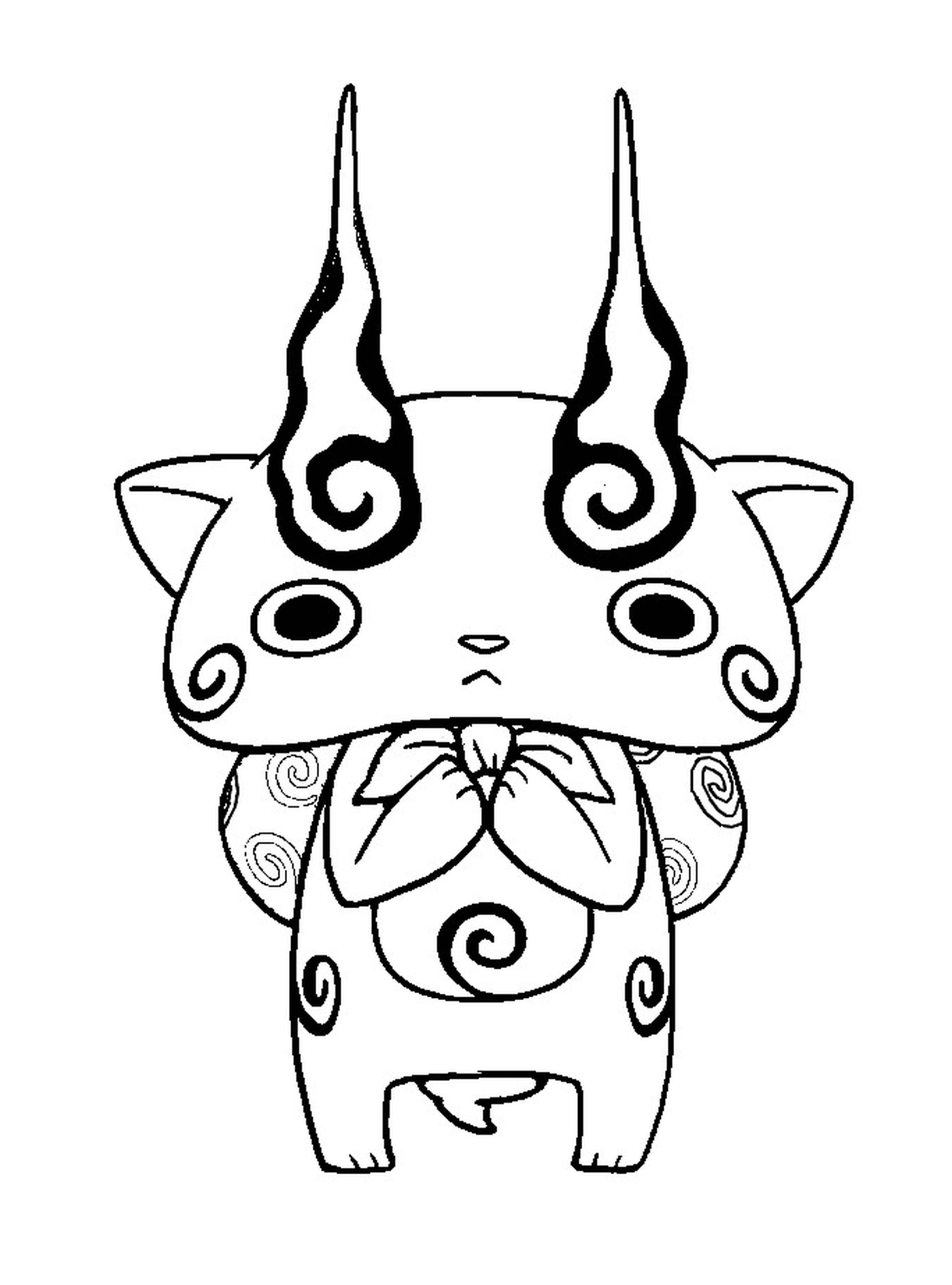  komasan horns cat drawing 
