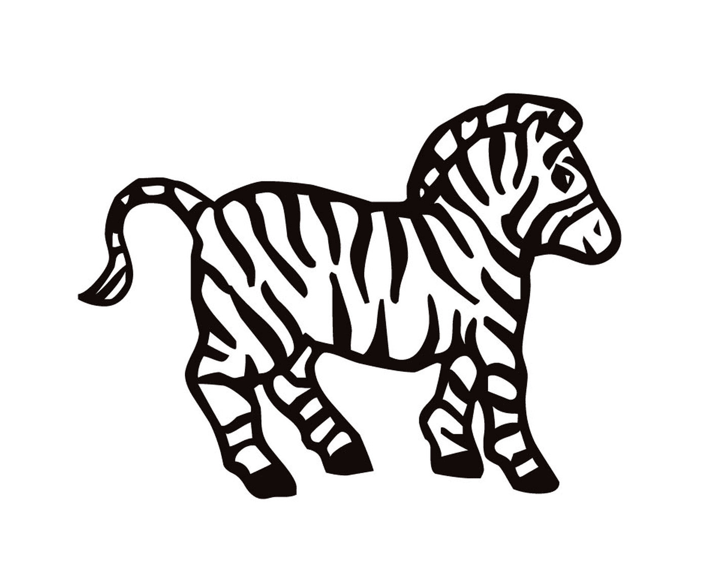  Красивая полосатая зебра 