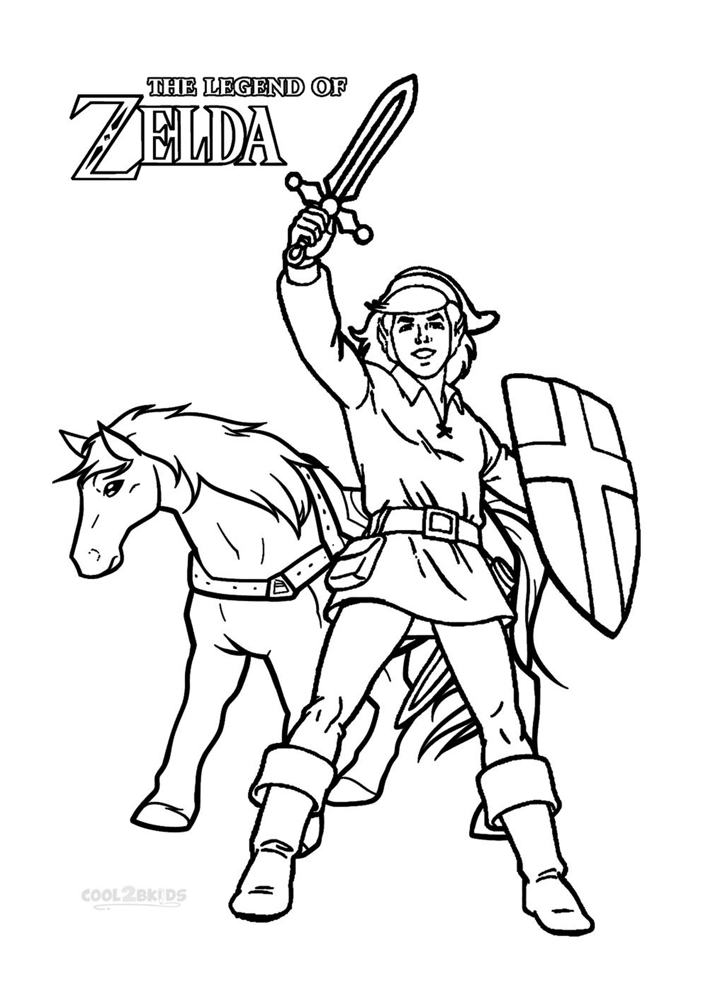  Человек с мечом и лошадью 