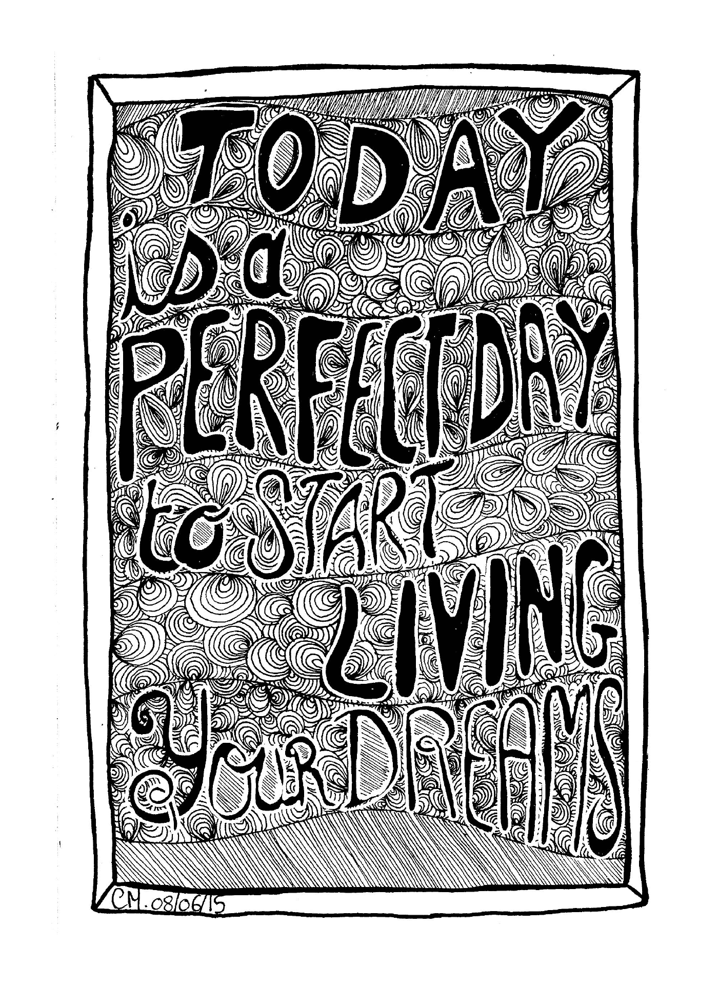  Drawing with a quote 