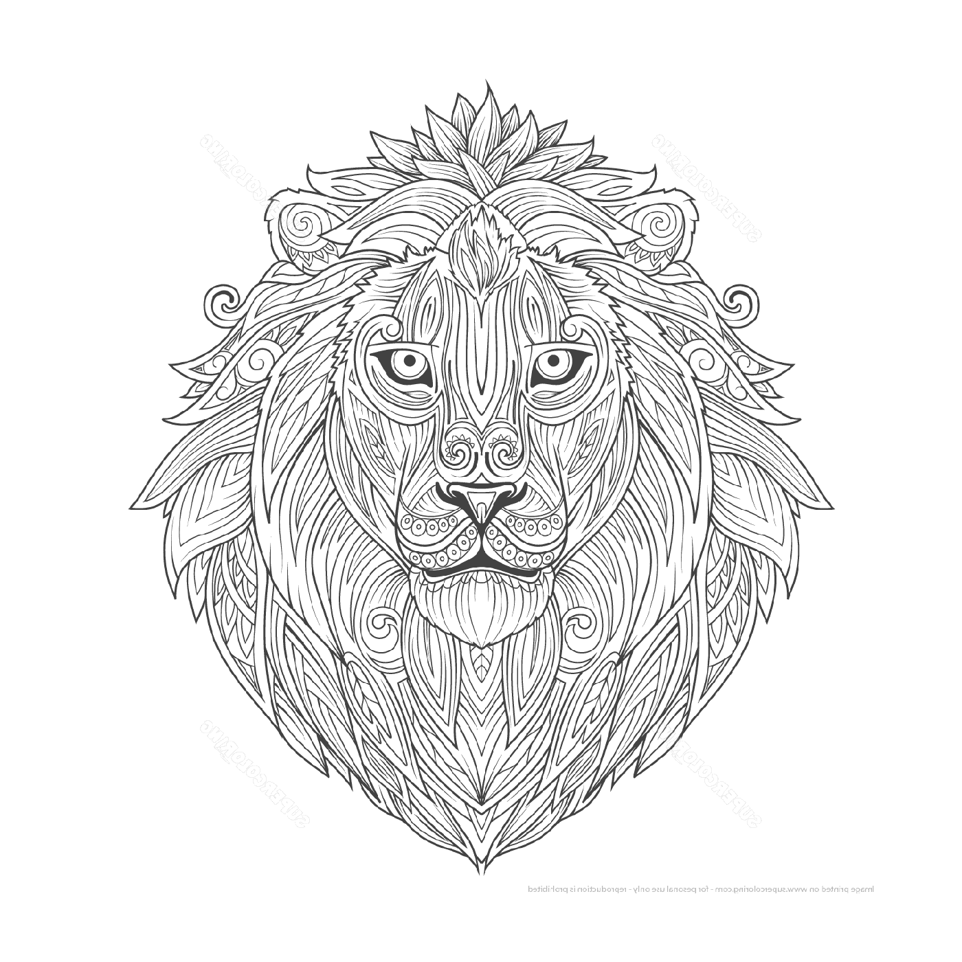  Львиная голова стилизирована 