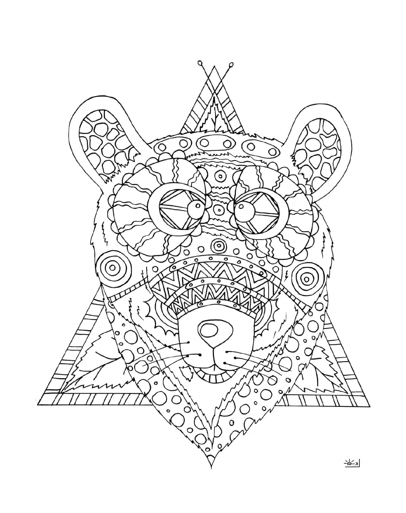  Abstrakte Bären in einem Dreieck 
