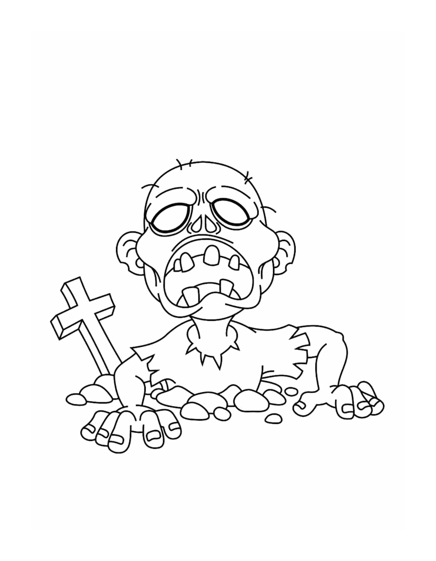  Zombie mit einem Kreuz 