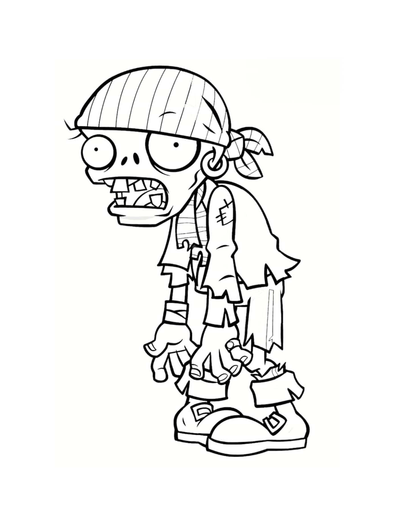  A zombie wearing a pirate hat 