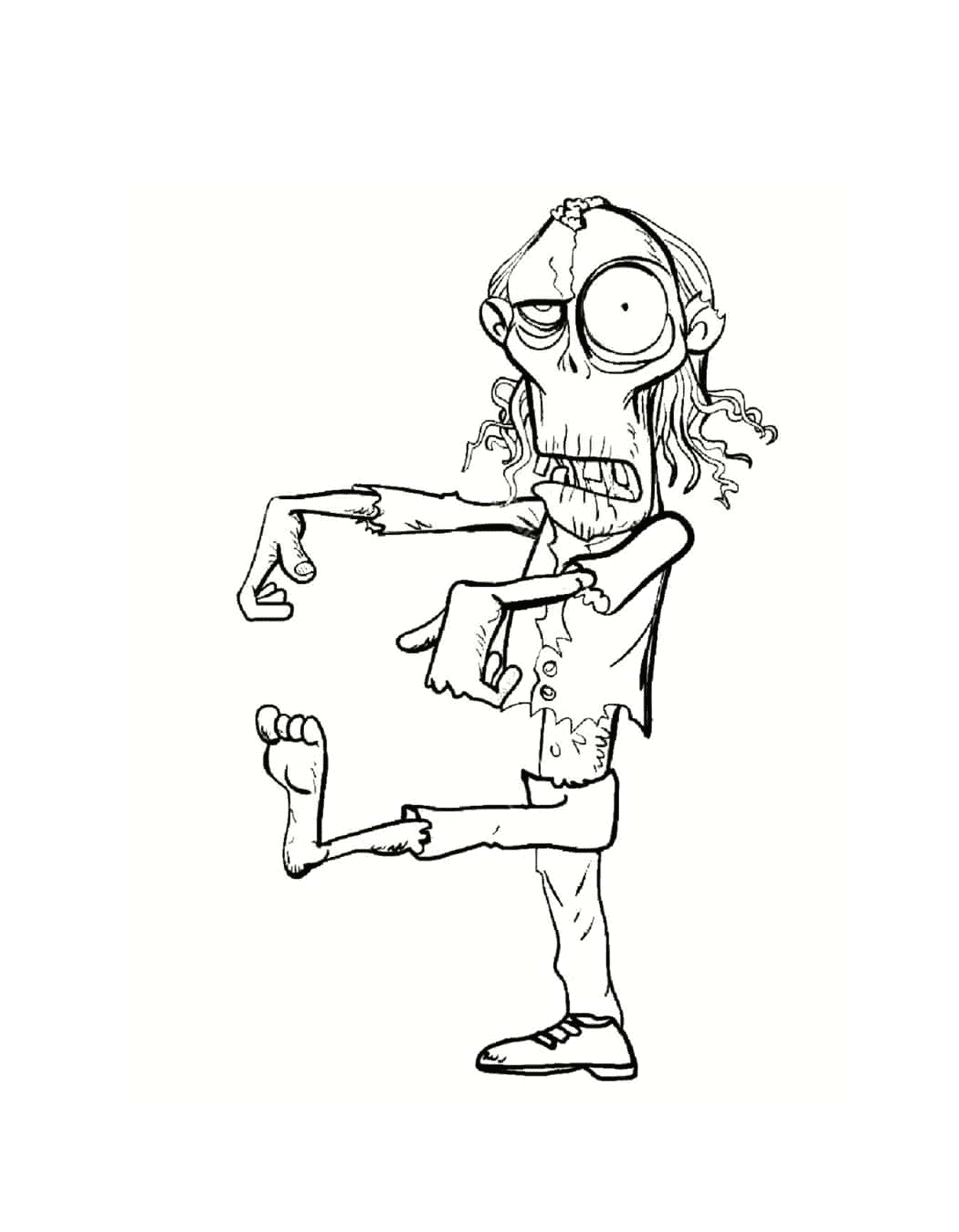  Uno zombie con un'aria assente 