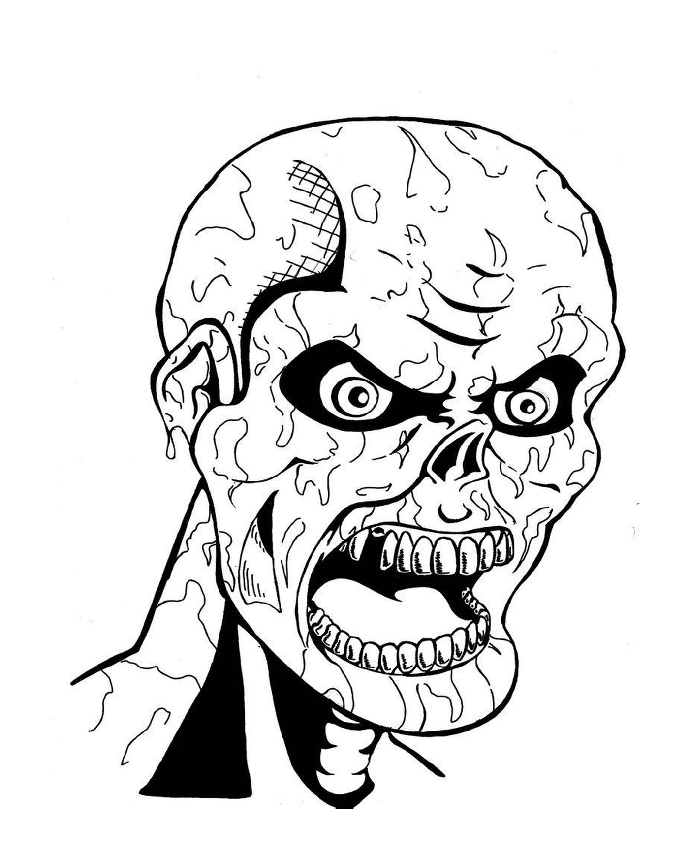  La testa di uno zombie 