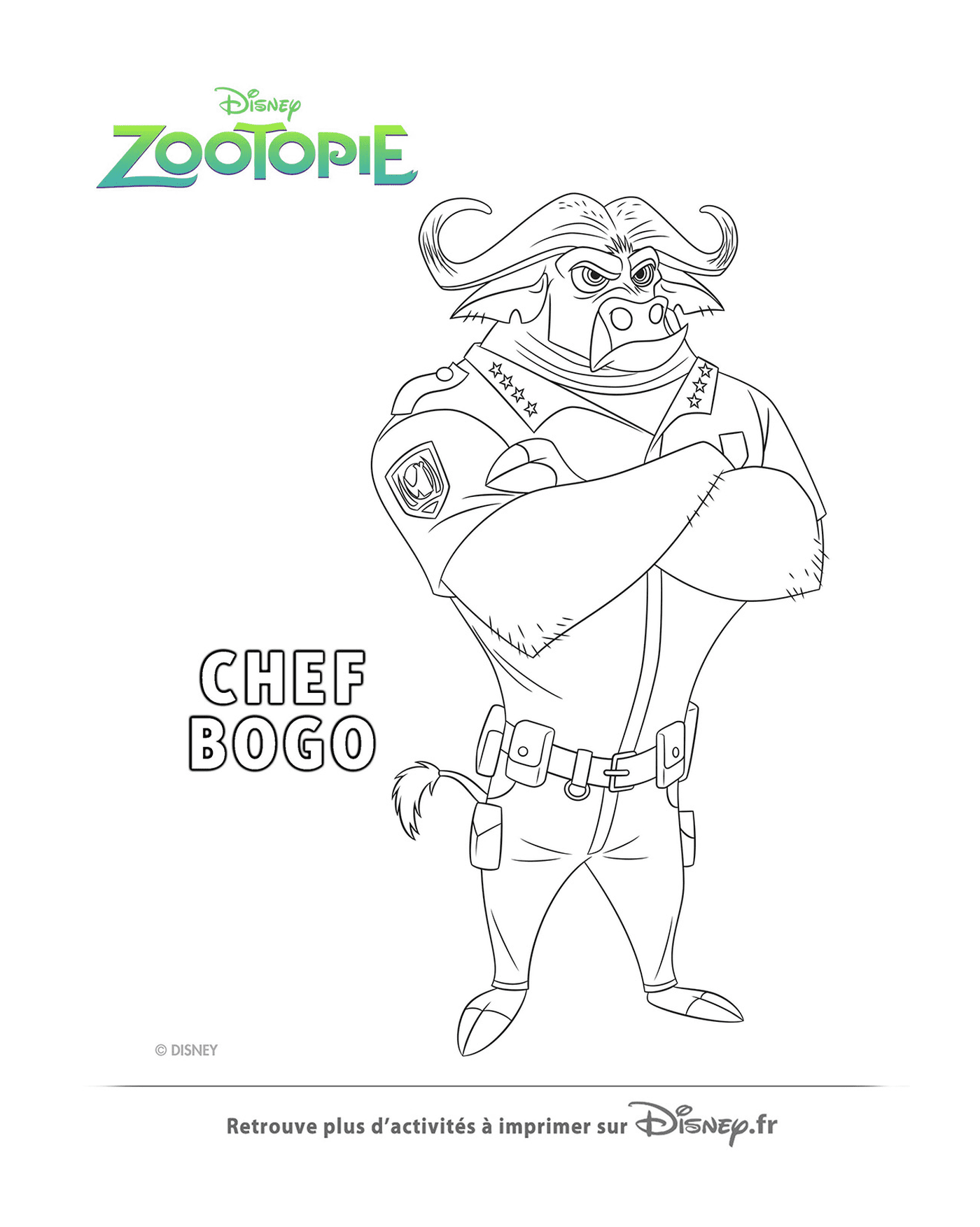  Jefe Bogo de la Policía Zootopie 
