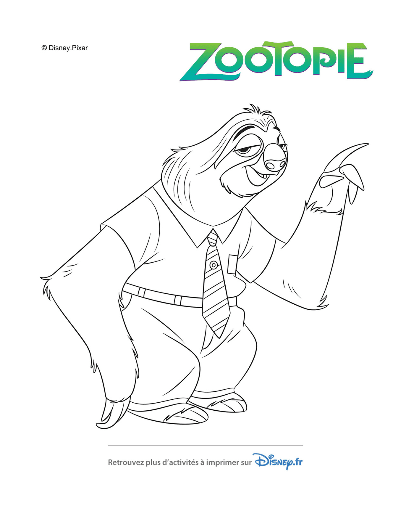  Flash the slothful Disney Zootopie 