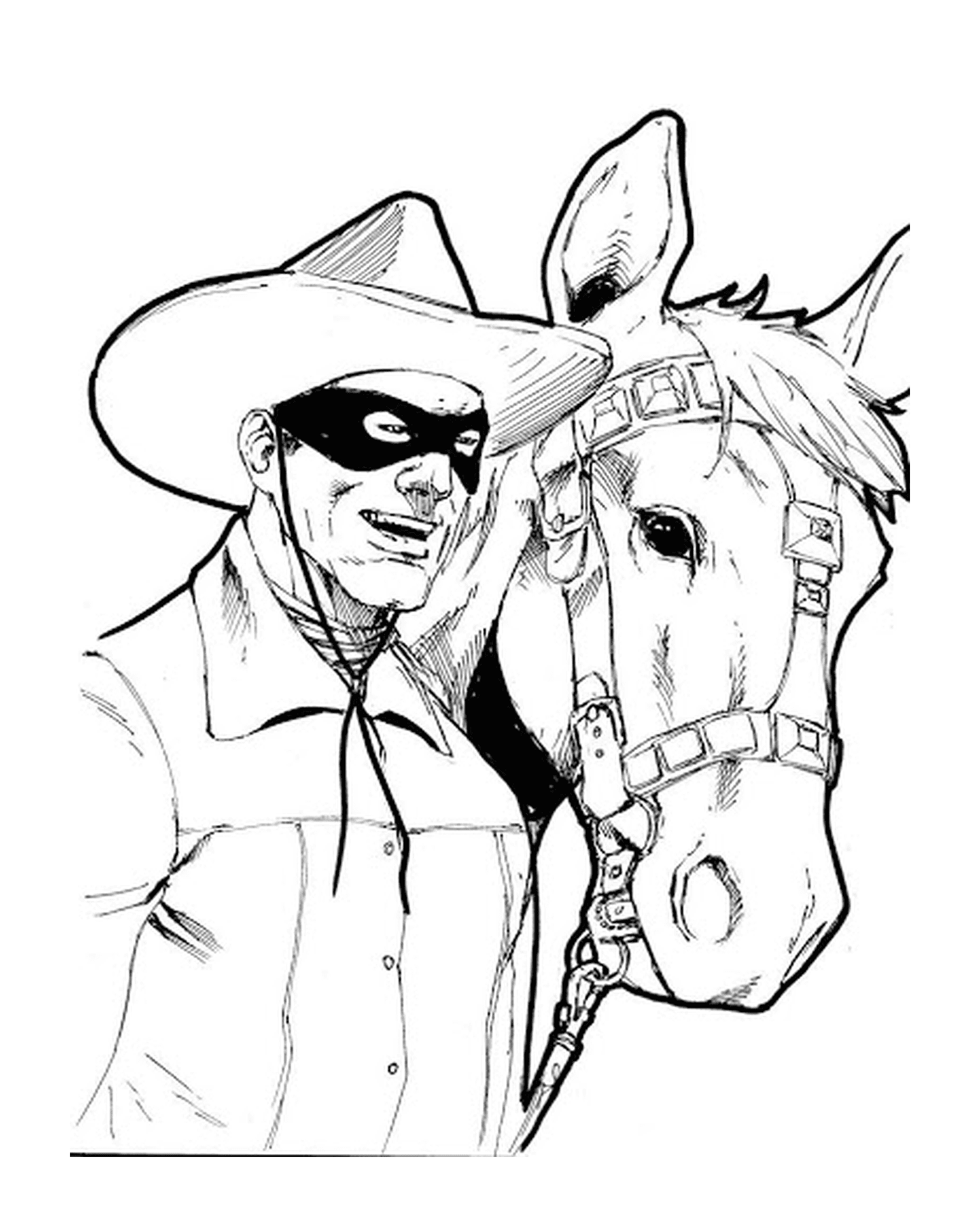  Zorro e il suo cavallo realistico 