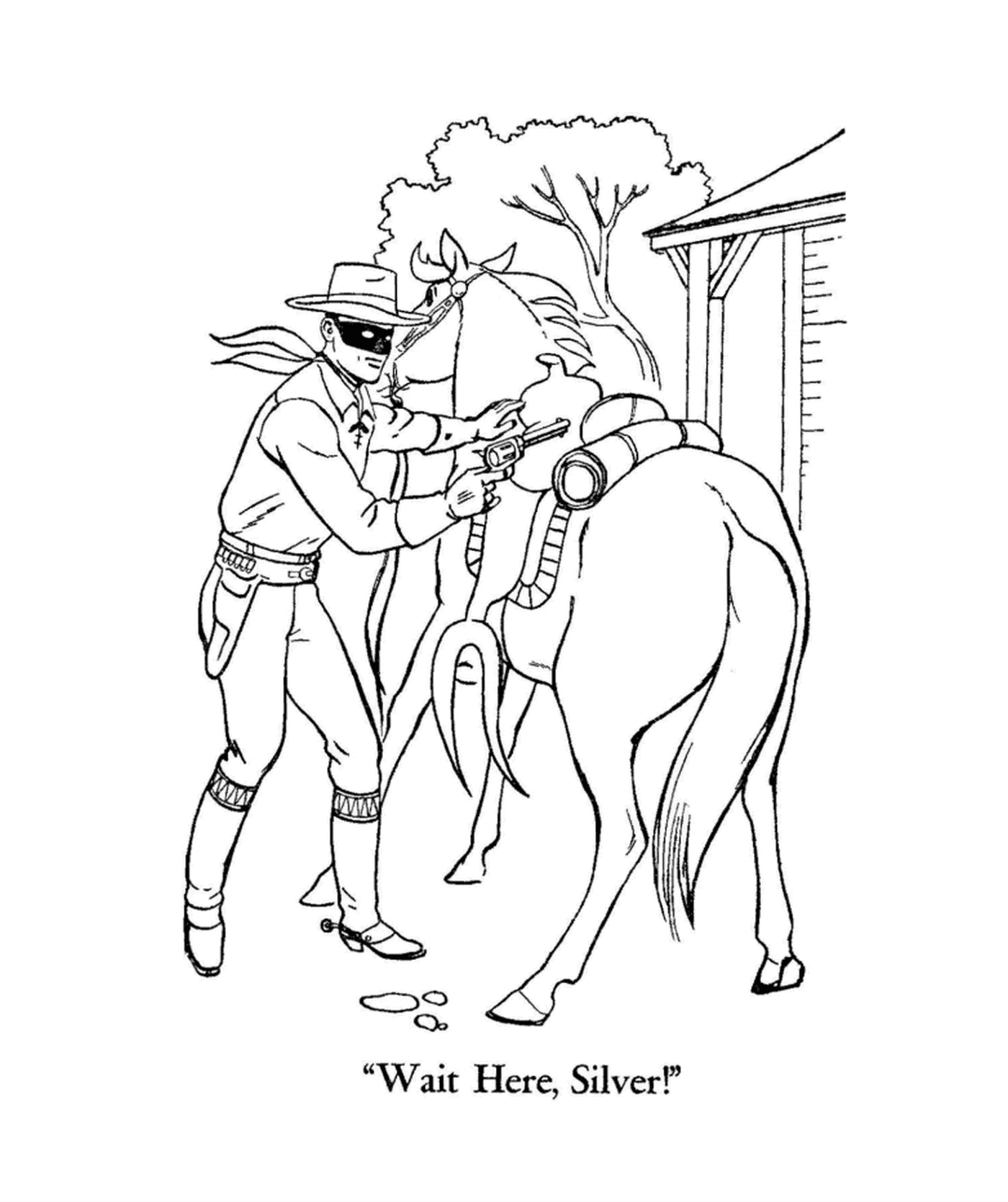  Zorro mit Gewehr und Pferd 