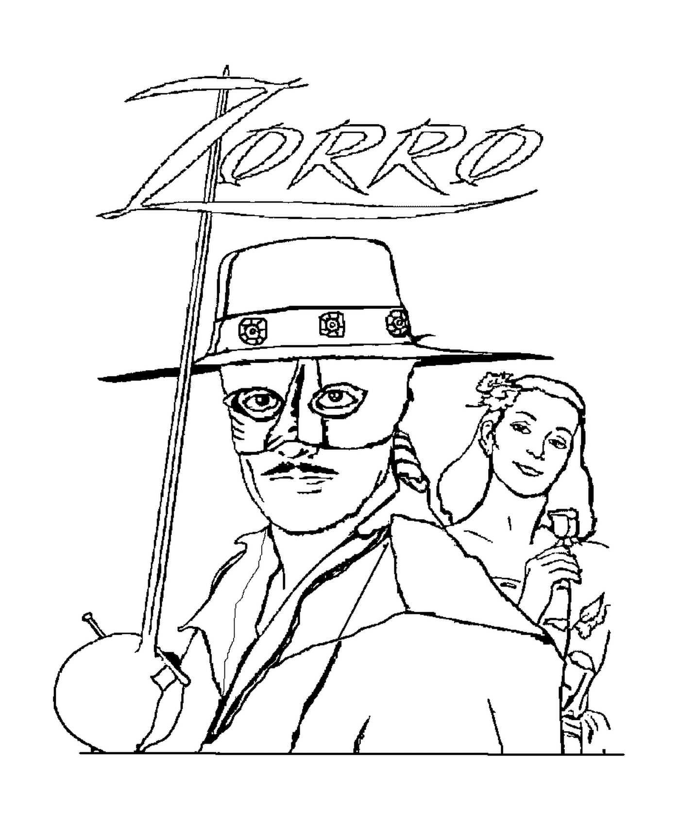  Zorro the masked vigilante and a man 