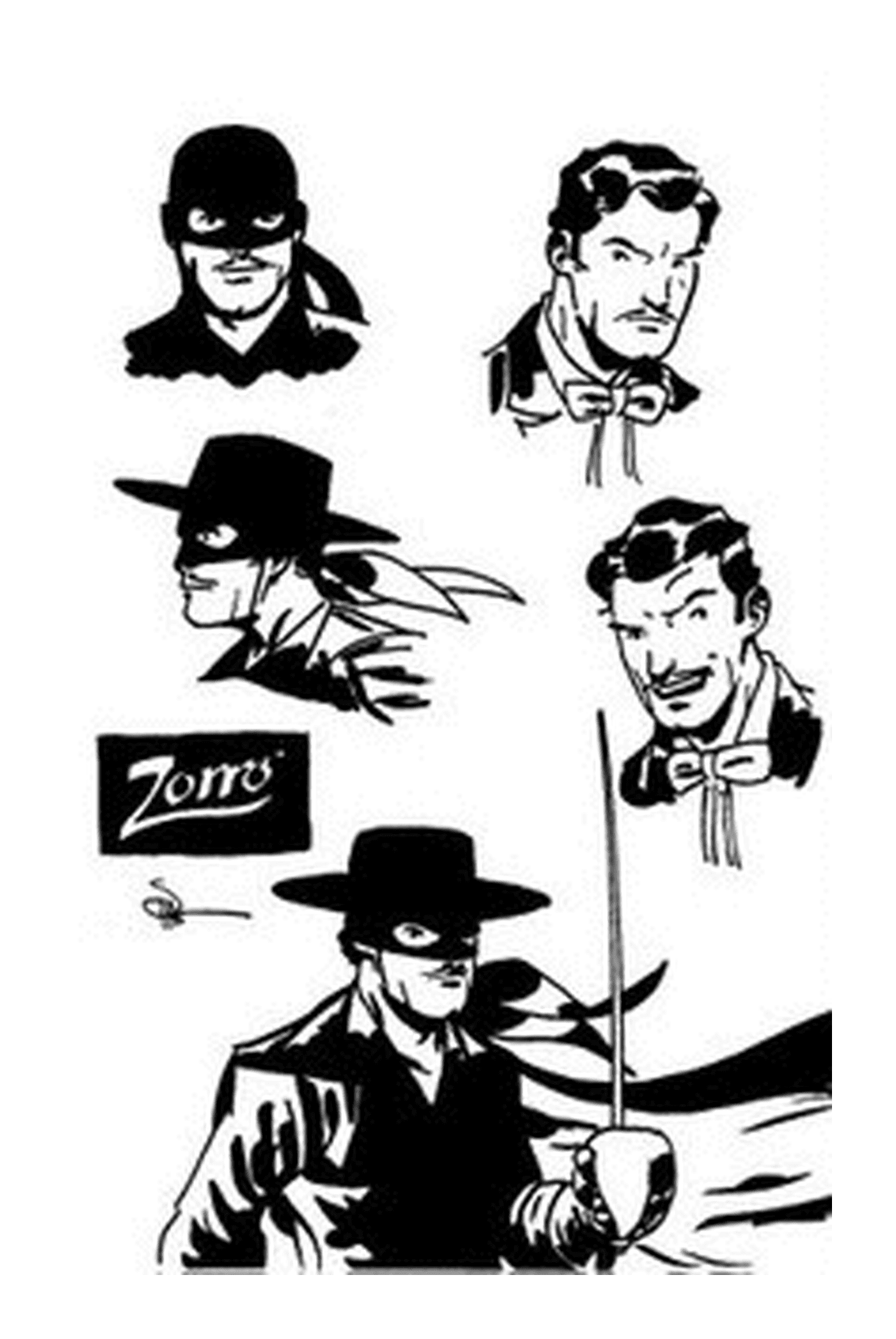  All the faces of Zorro 