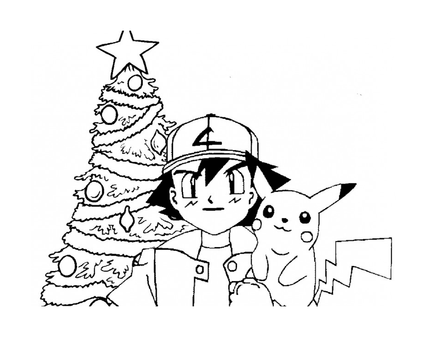  Sacha and Pikachu celebrate Christmas 