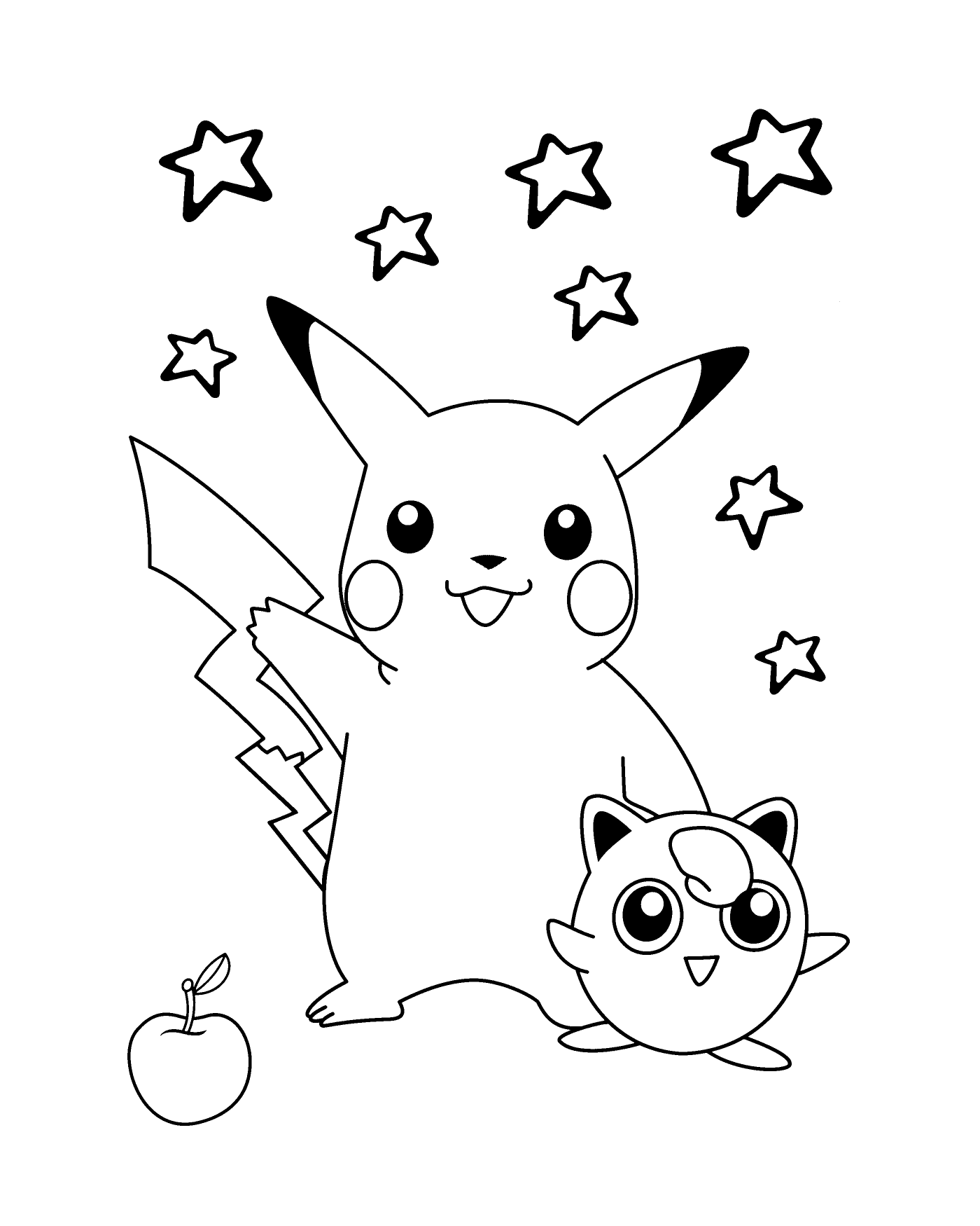  Pikachu, adorable and starry 