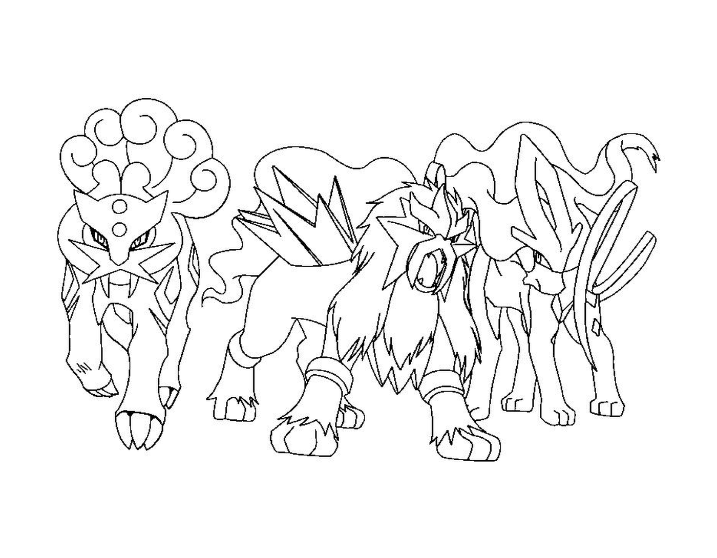  Legendary Mega Pokémon, varied trio 